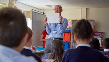 Teaching animal welfare in a school © RSPCA