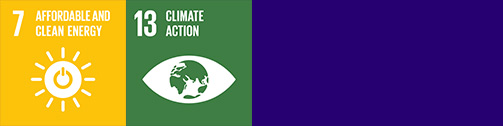 7: Affordable and clean energy. 13: Climate action.