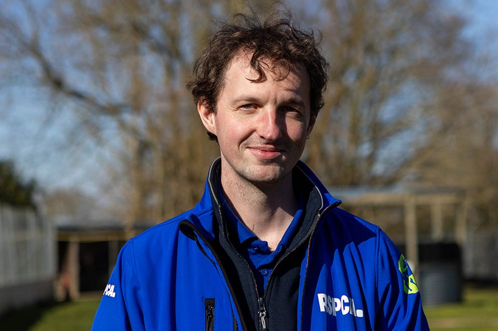 A portrait of Ryan Walker, Deputy Manager at an RSPCA Wildlife Centre.