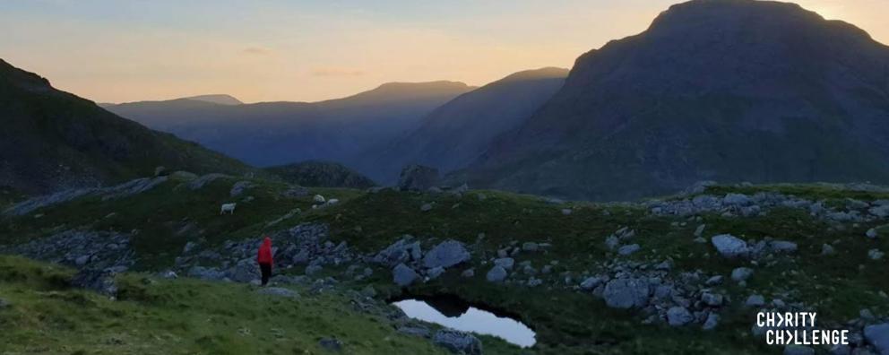 The Lake District National Park at sunrise.
